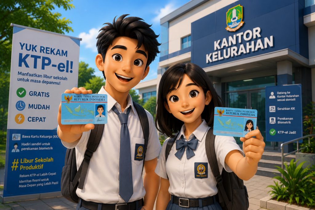 Disdukcapil Kota Bekasi Ajak Pelajar Rekam KTP-el Selama Libur Sekolah