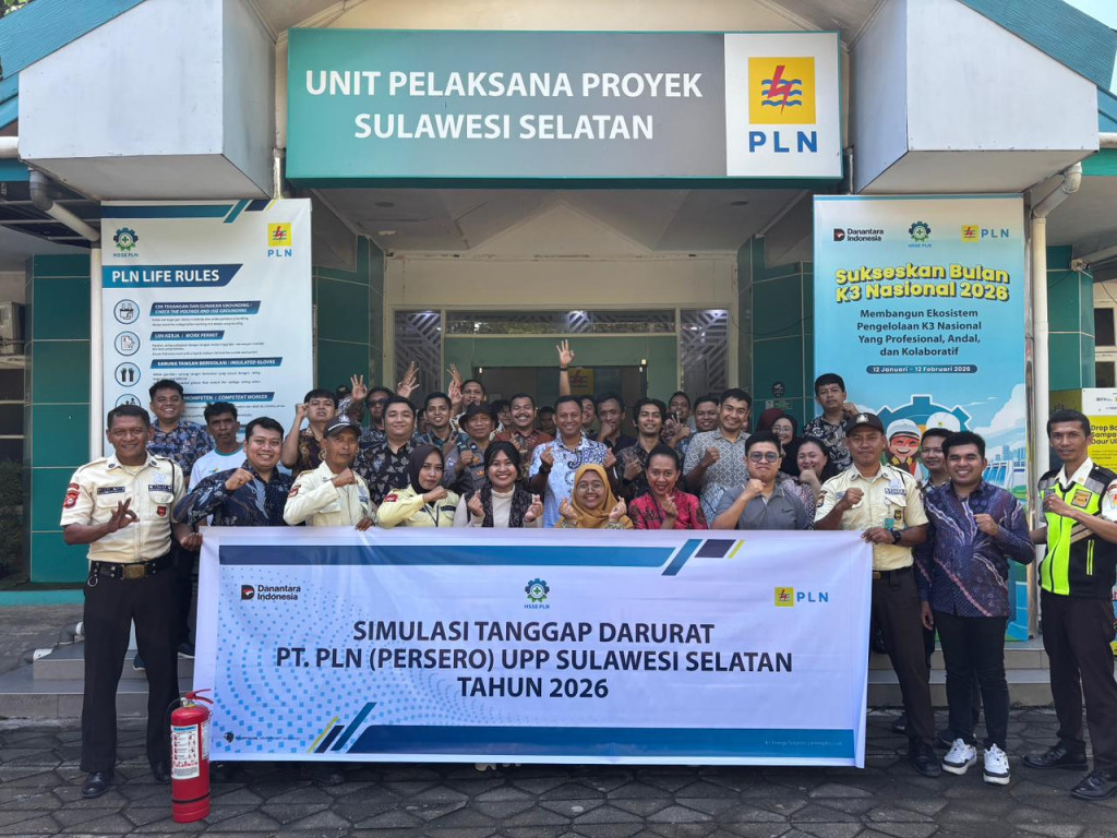 PLN UIP Sulawesi Gelar Simulasi Tanggap Darurat, Perkuat Kesiapsiagaan Satuan Keamanan dan Pegawai