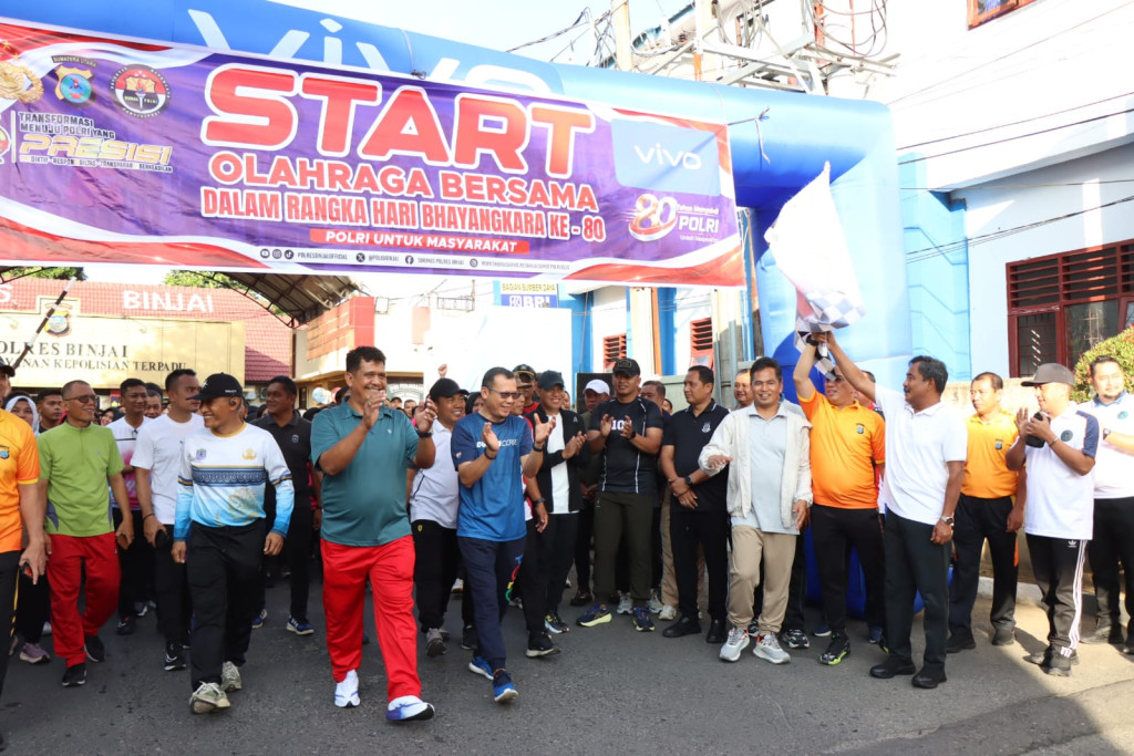 Polres Binjai Gelar Jalan Santai Hari Bhayangkara ke-80, Wujud Sinergi Polri dan Masyarakat