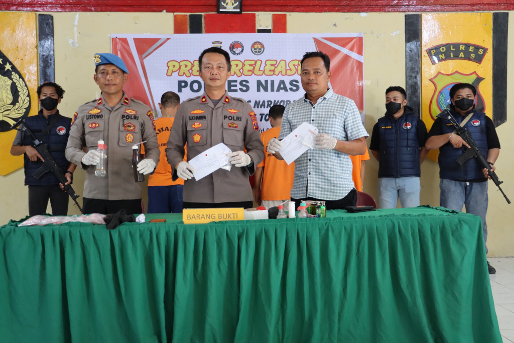 Polres Nias Gaspol Ungkap 6 Kasus Narkoba Sepanjang Mei-Juni 2026