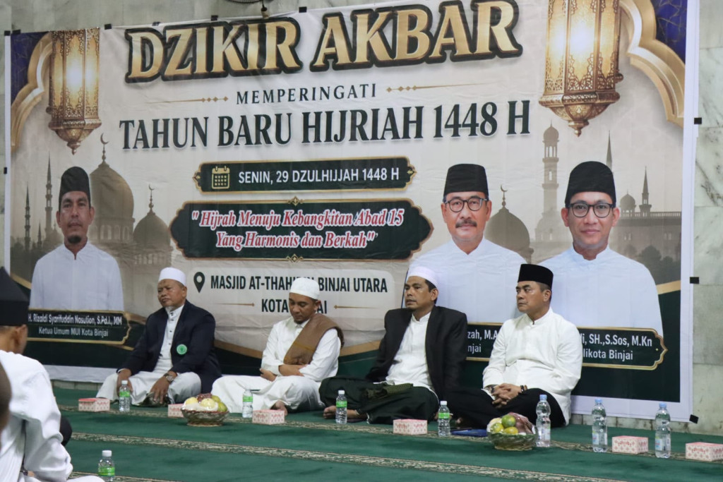 Sekdako Binjai Hadiri Dzikir Akbar Sambut Tahun Baru Islam 1448 Hijriah