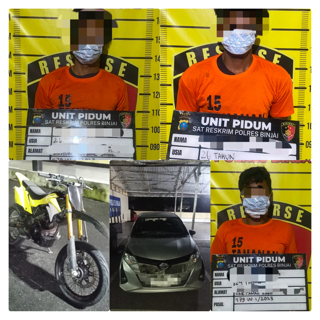 Sikat Habis Kejahatan Jalanan! Tim Cobra Polres Binjai Ringkus Tiga Pelaku Begal