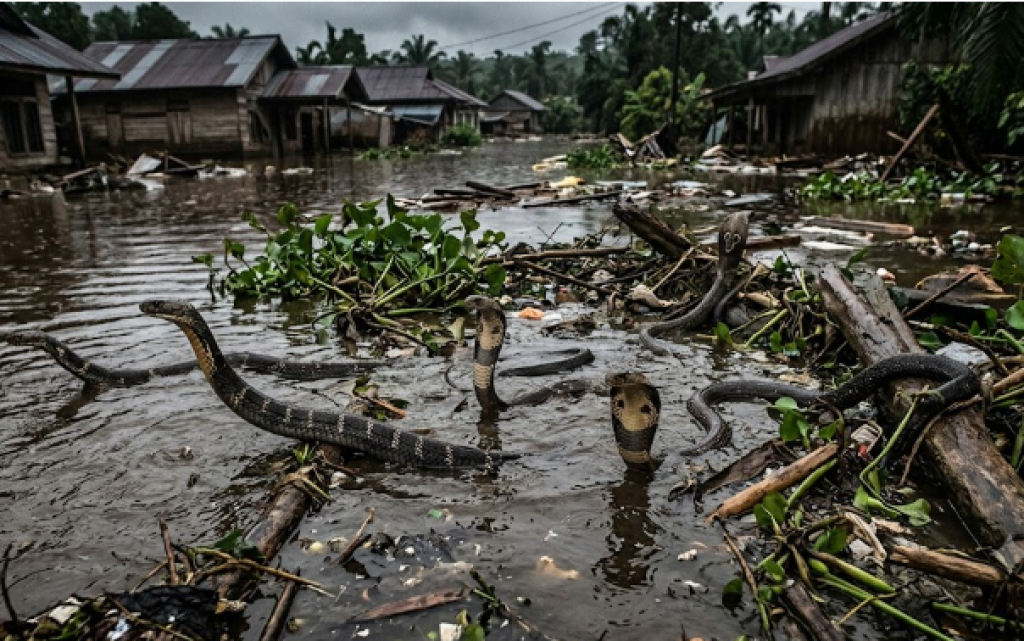 Tak Hanya Banjir, China Kini Diteror 900 Ular Berbisa yang Lepas dari Peternakan