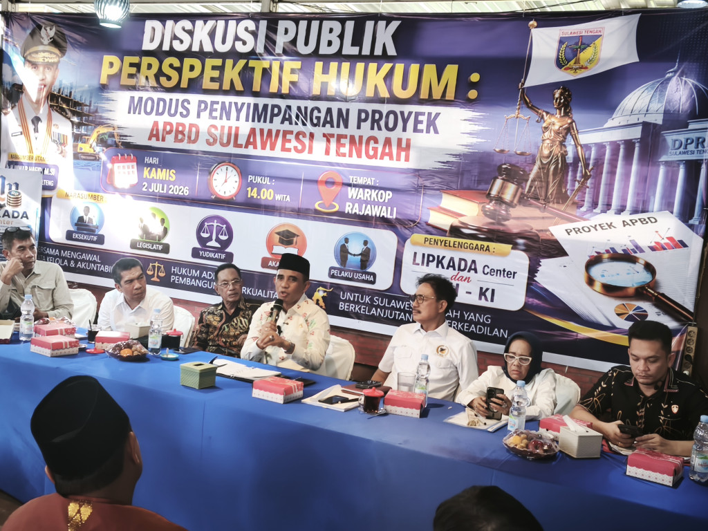Diskusi Modus "Bagi-Bagi Proyek" Eksekutif, Legislatif, dan APH di Sulteng Tidak Tuntas