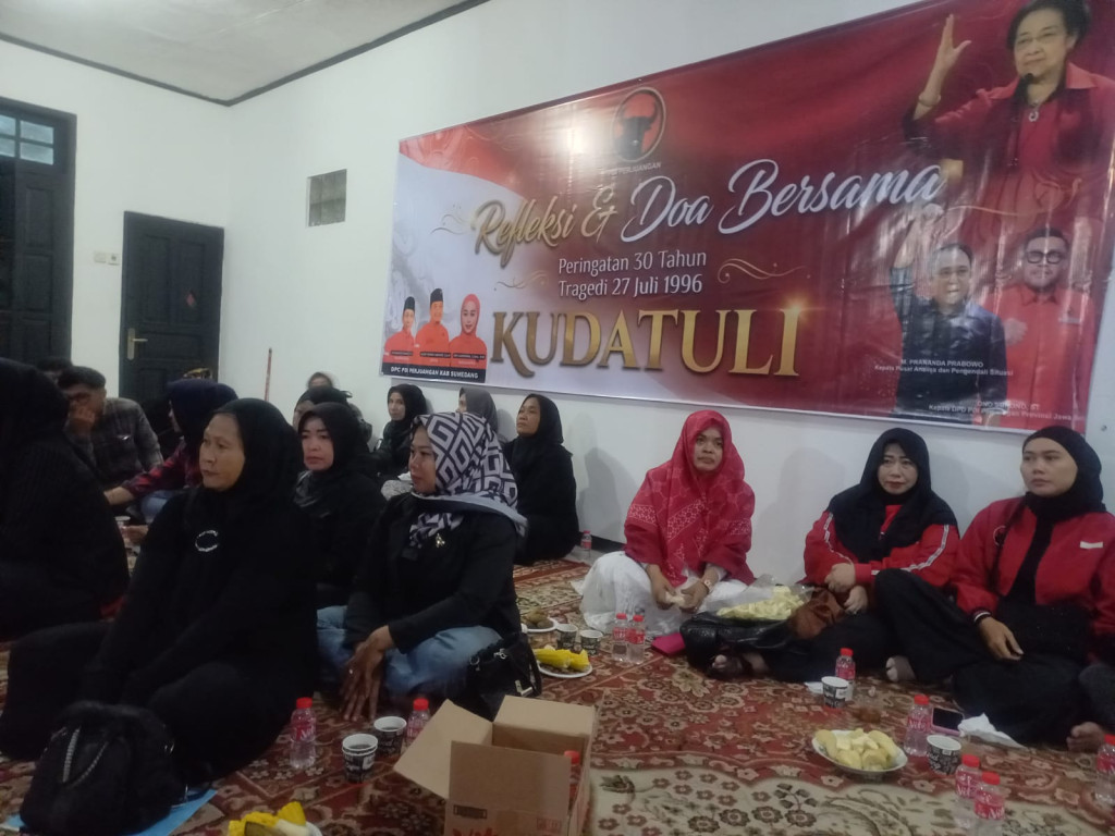 DPC PDI Perjuangan Kabupaten Sumedang Gelar Renungan KUDATULI, Kenang 30 Tahun Tragedi 27 Juli 1996
