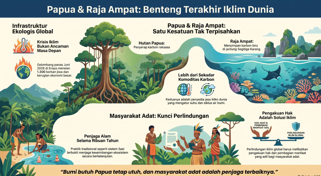 Gelombang Panas Eropa dan Papua-Raja Ampat sebagai Benteng Terakhir Iklim Dunia