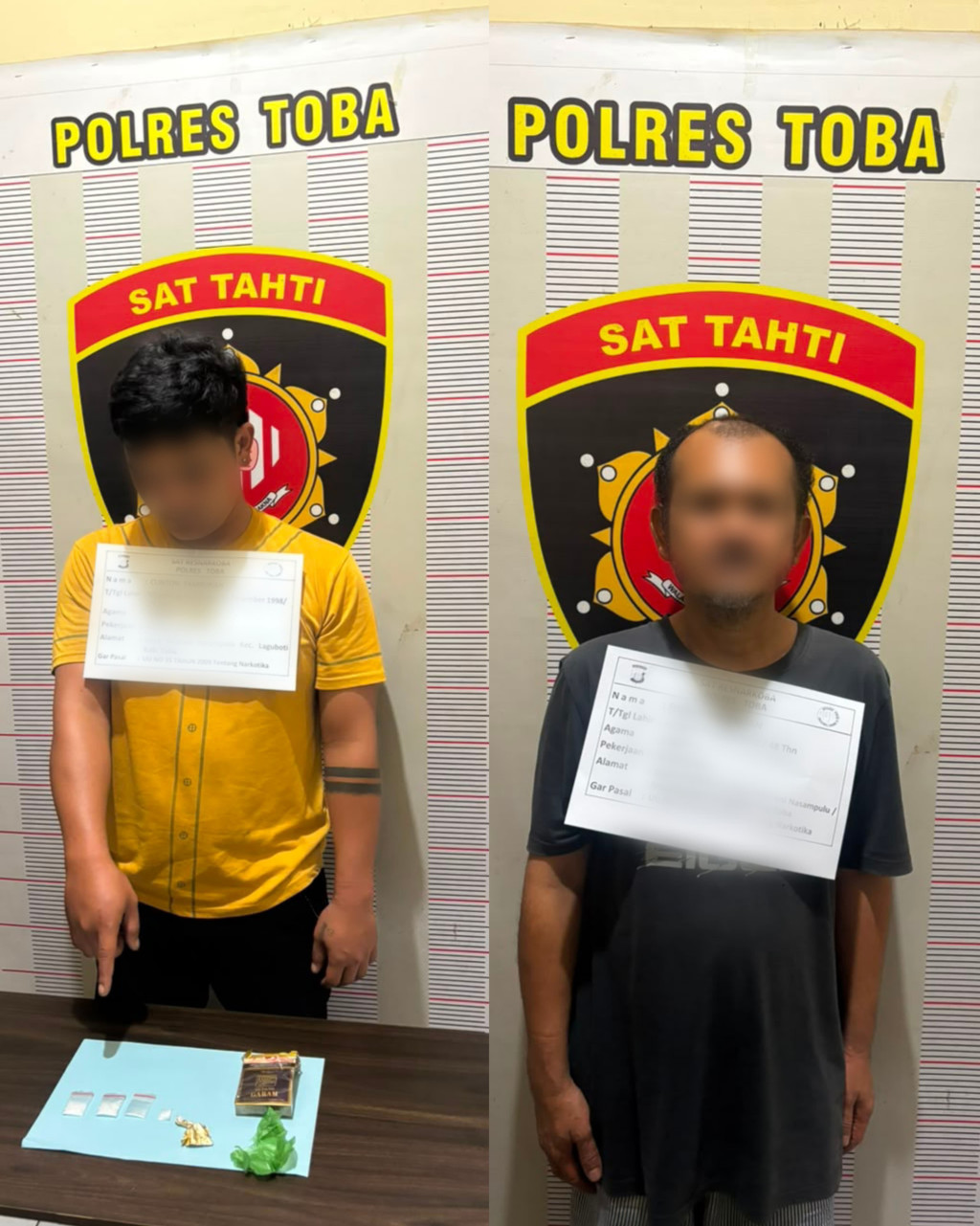 II (Dua) Pengedar Sabu Diamankan Tim Drugs Wolfa Sat Resnarkoba Polres Toba di Laguboti