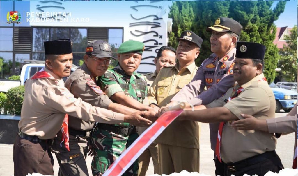 Lepas 65 Orang Kontingen Pramuka Menuju Jambore Daerah,Bupati Karo Berpesan,Jaga Nama Baik Tanah Karo