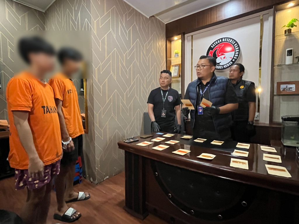 Pegawai SPA  Sekaligus Pengedar Happy Water Ditangkap Polisi di Jalan Mistar Medan