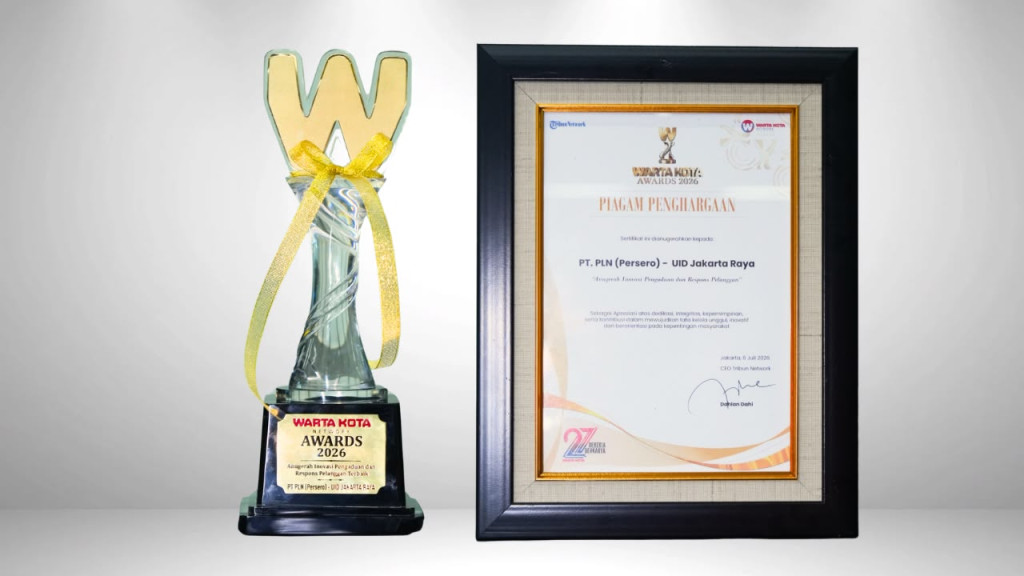 PLN Raih Penghargaan Warta Kota Award 2026 untuk Inovasi Pengaduan dan Respons Pelanggan Terbaik