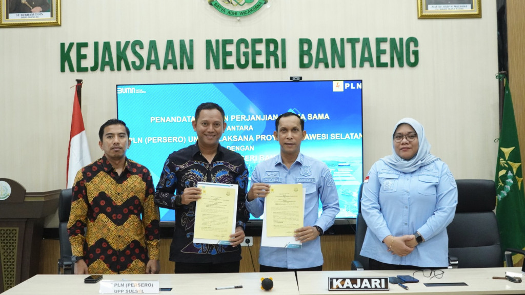 PLN UIP Sulawesi dan Kejari Bantaeng Jalin Kerja Sama Strategis dalam Percepatan Pembangunan SUTT 150 kV Punagaya - Bantaeng