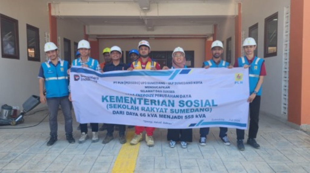 PLN UP3 Sumedang Tingkatkan Daya Listrik Sekolah Rakyat Menjadi 555 kVA, Dukung Pembelajaran Modern