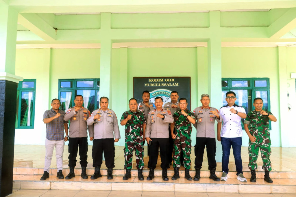 Polres Subulussalam silaturahmi ke Kodim 0118 Subulussalam sinergitas TNI -POLRI