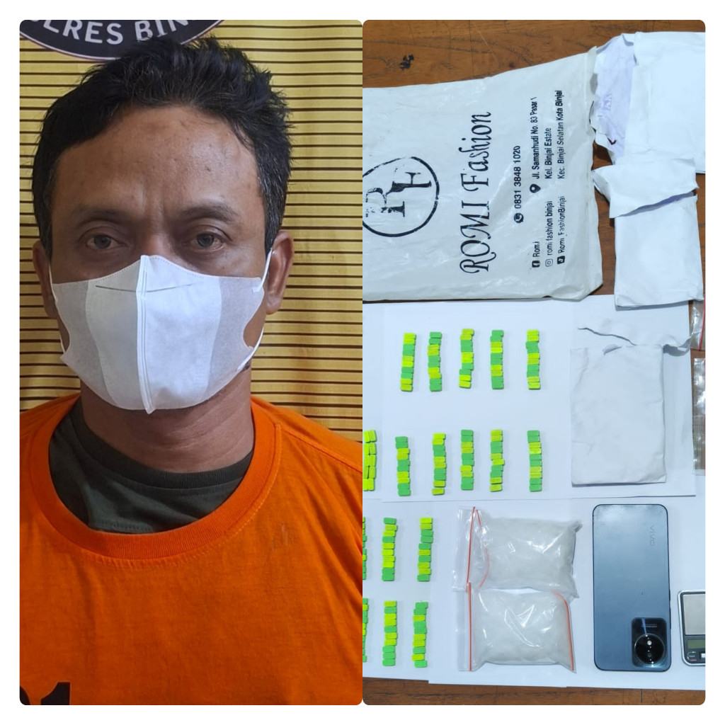 Pria Asal Marindal Ditangkap Satresnarkoba Polres Binjai Saat Jual Narkoba