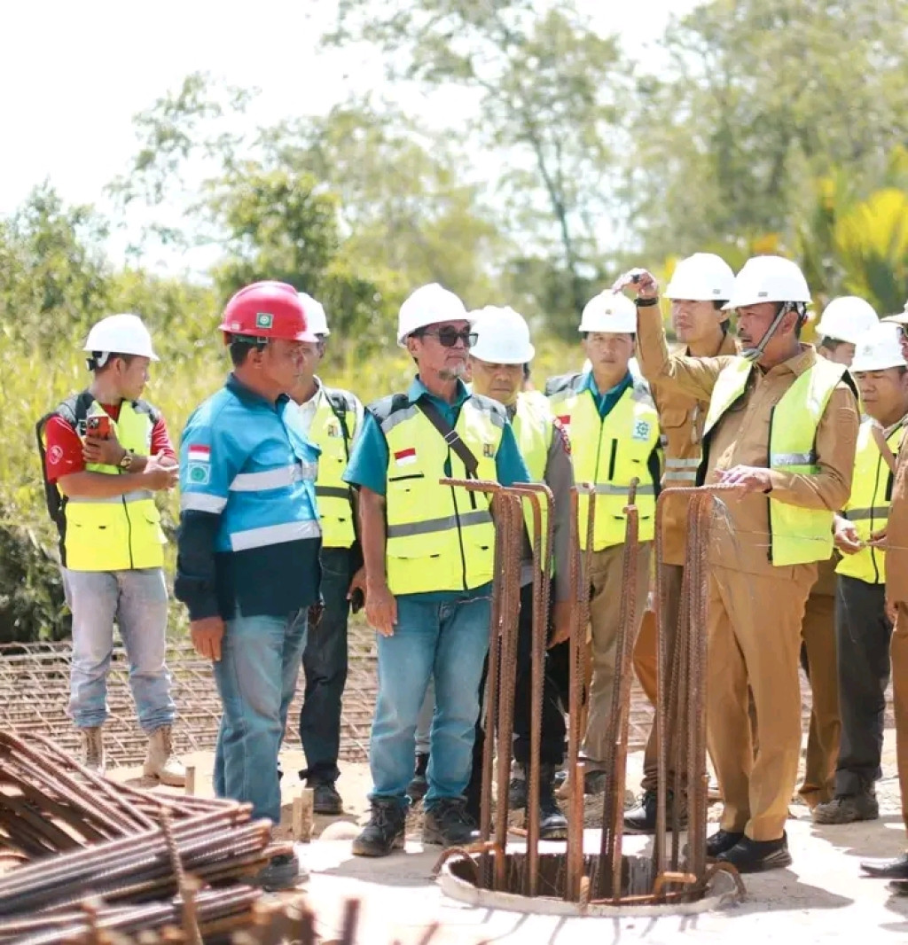 Progres Pembangunan Jembatan Aek BATAHAN Capai 57 Persen
