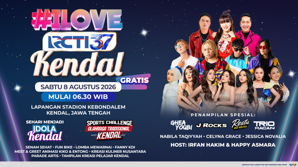 Rayakan Hari Jadi Kendal Bersama RCTI di "I LOVE RCTI KABUPATEN KENDAL", Hadirkan Deretan Artis dan Beragam Aktivitas Seru