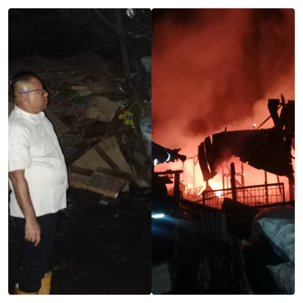 Respon Cepat BPBD Kota Binjai Berhasil Jinakkan Kebakaran Gudang Barang Bekas