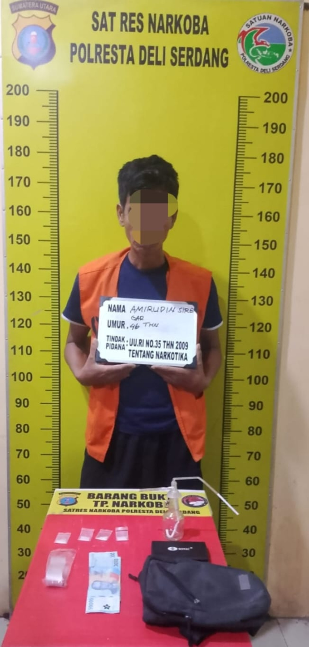 Respon Cepat Satnarkoba Polres Deli Serdang Amankan Pria Pengedar Sabu