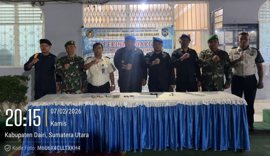 Rutan Sidikalang Kembali Gelar Razia Insidentil Kamar Hunian, Ini Temuannya