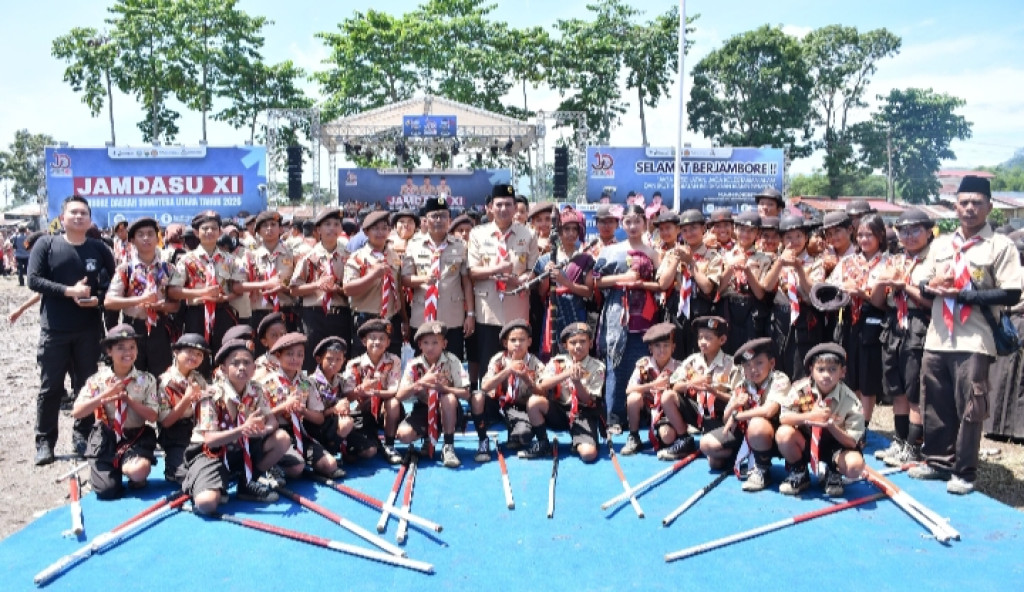 Wabup Samosir Apresiasi Kontingen Pramuka, Motivasi Jadi Generasi Tangguh di Jamdasu XI 2026