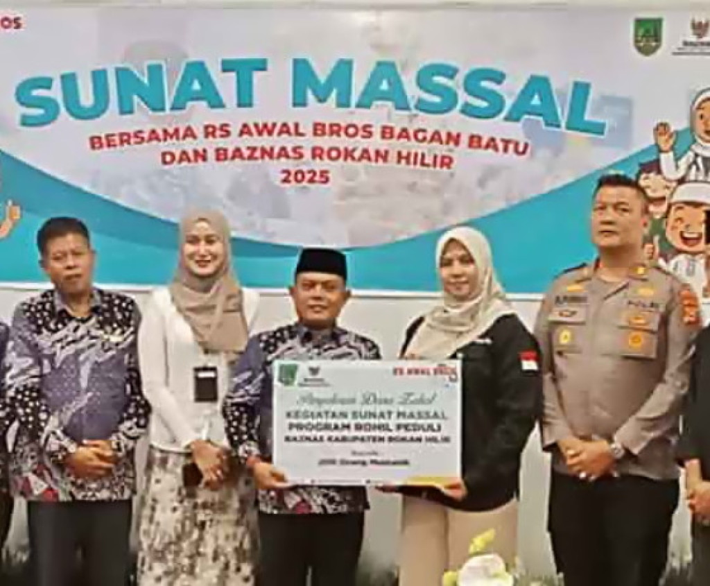 Kapolsek Bagan Sinembah Apresiasi Sunat Massal RS Awal Bros untuk 200 Anak di Rohil