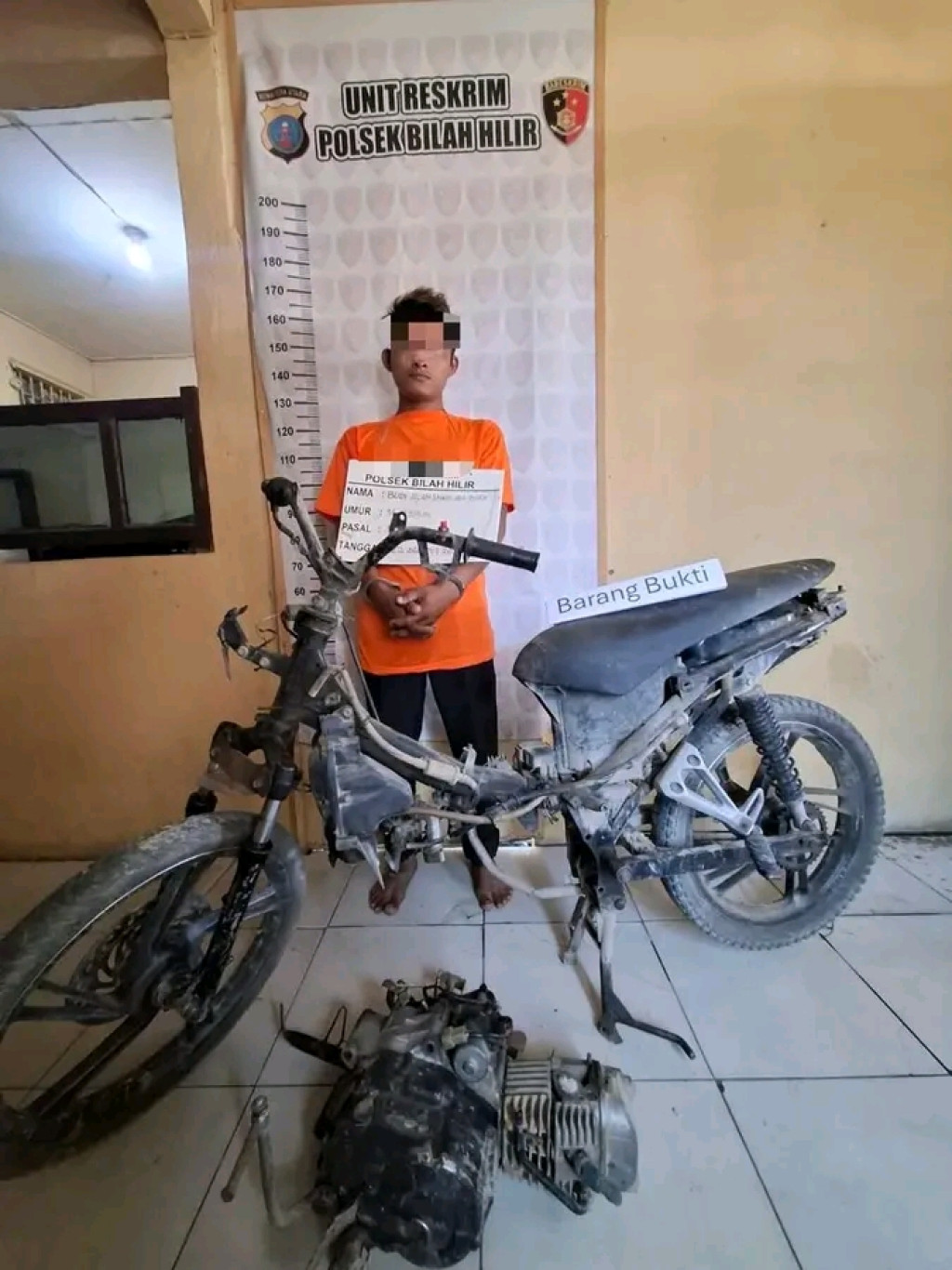 Polisi Amankan Mekanik Nekat Gelapkan Motor di Labuhanbatu