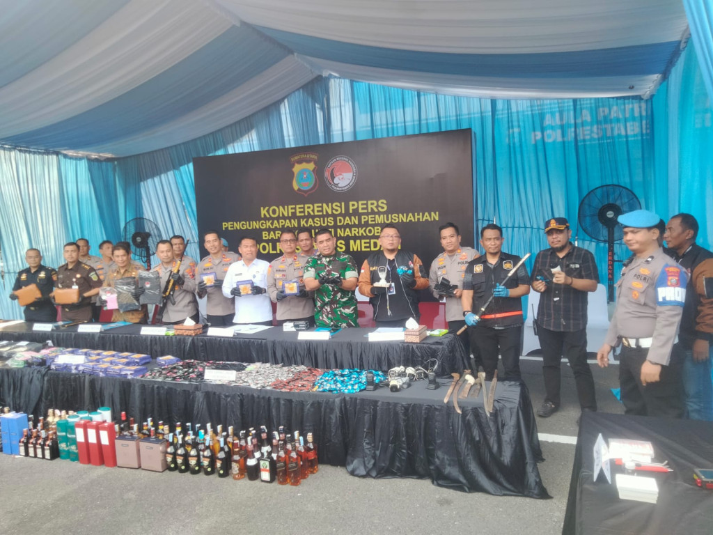 300 Hari Kerja, Polrestabes Medan Musnahkan Narkotika Jumlah Besar