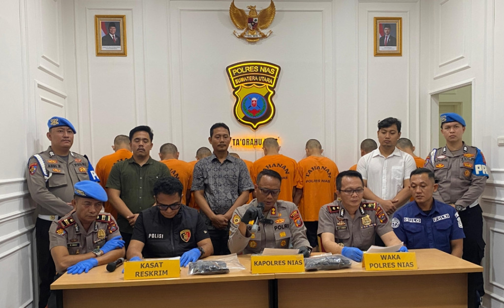 9 Tersangka Pengeroyokan di Gunungsitoli Ditahan, Polres Nias: Bukan Geng Motor!