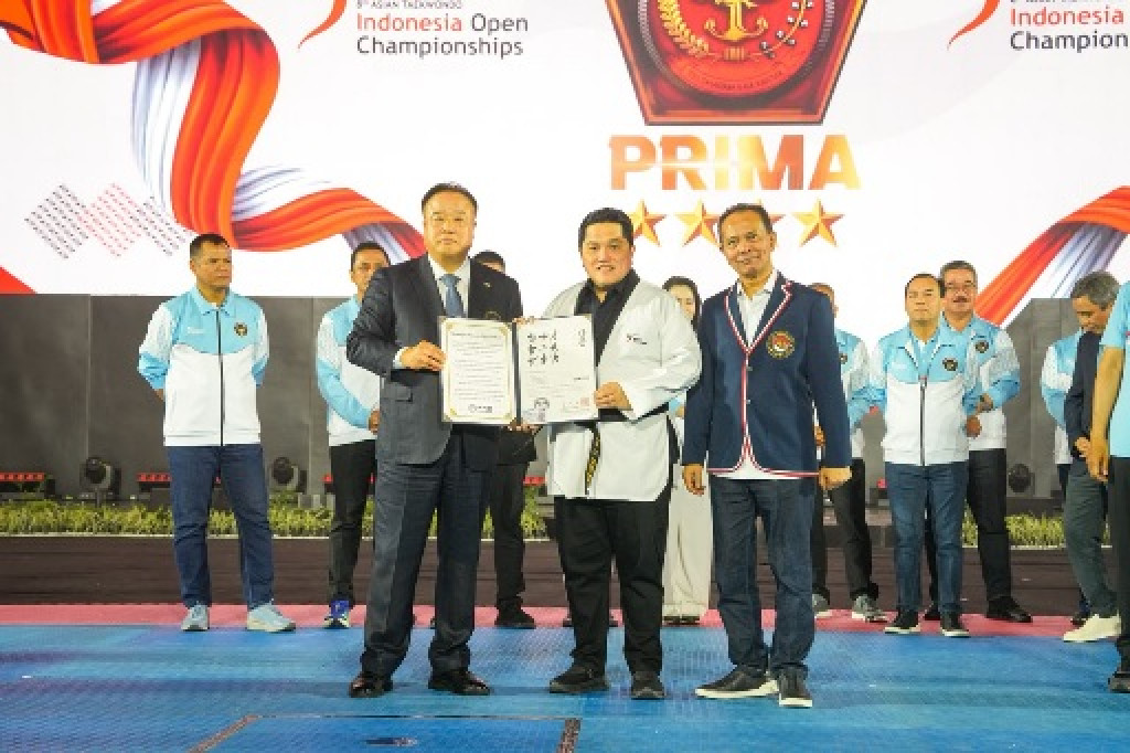 Asian Taekwondo Indonesia Open 2026 Resmi Dibuka, Erick Thohir Raih Penghargaan Kehormatan dari Kukkiwon