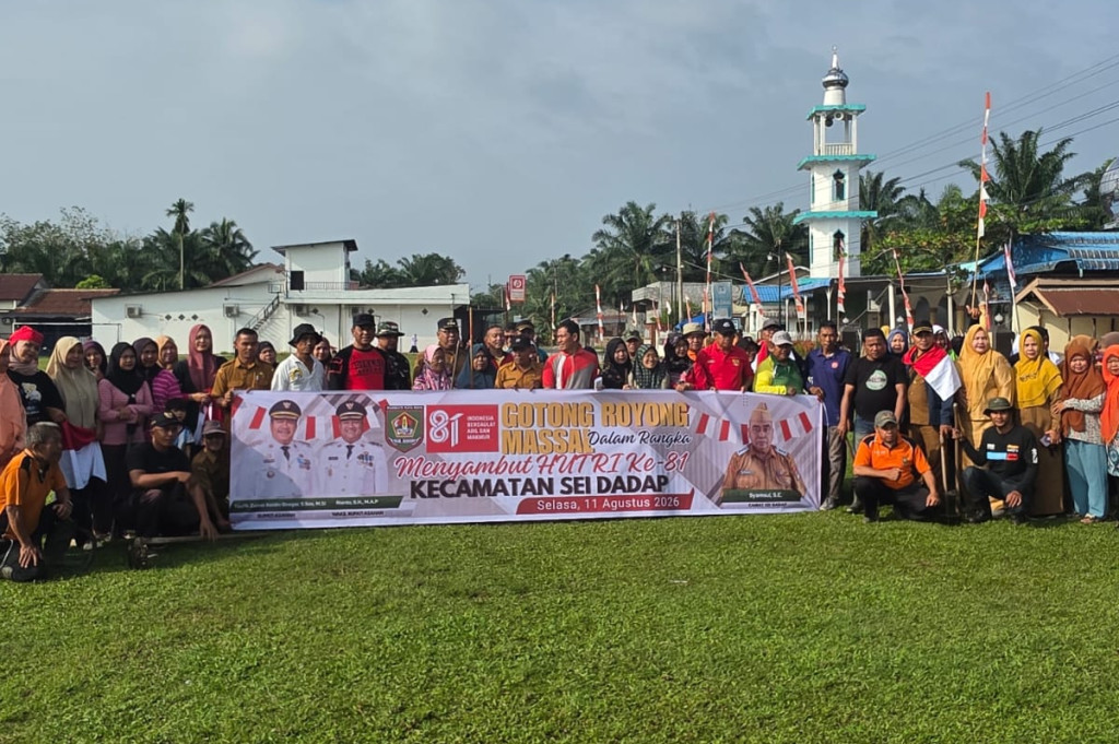 Asisten 1 Setdakab Asahan Pantau Gotong Royong & Cek Kesehatan Gratis Menyambut HUT RI ke-81