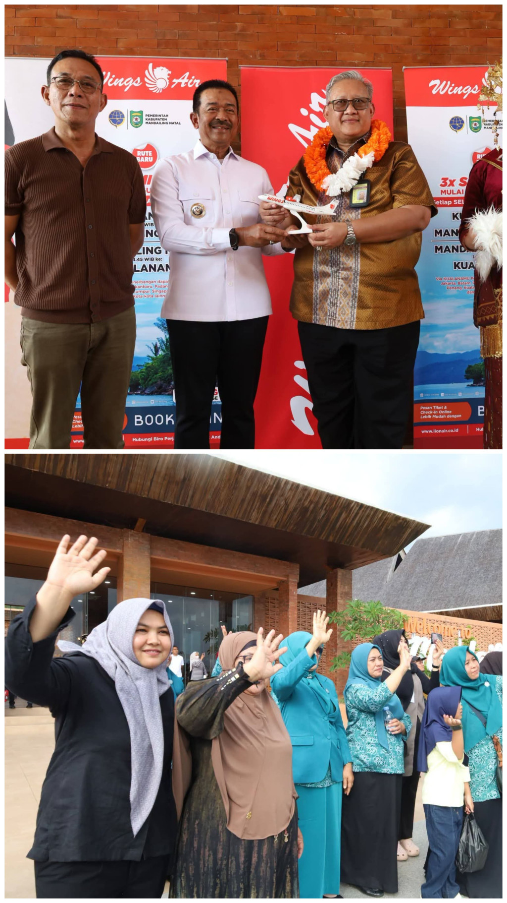 Bupati Lepas Penerbangan Perdana Wing Air, Tanda Resmi Beroperasi di Bandara Jenderal Besar Abdul Haris Nasution Mandailing Natal