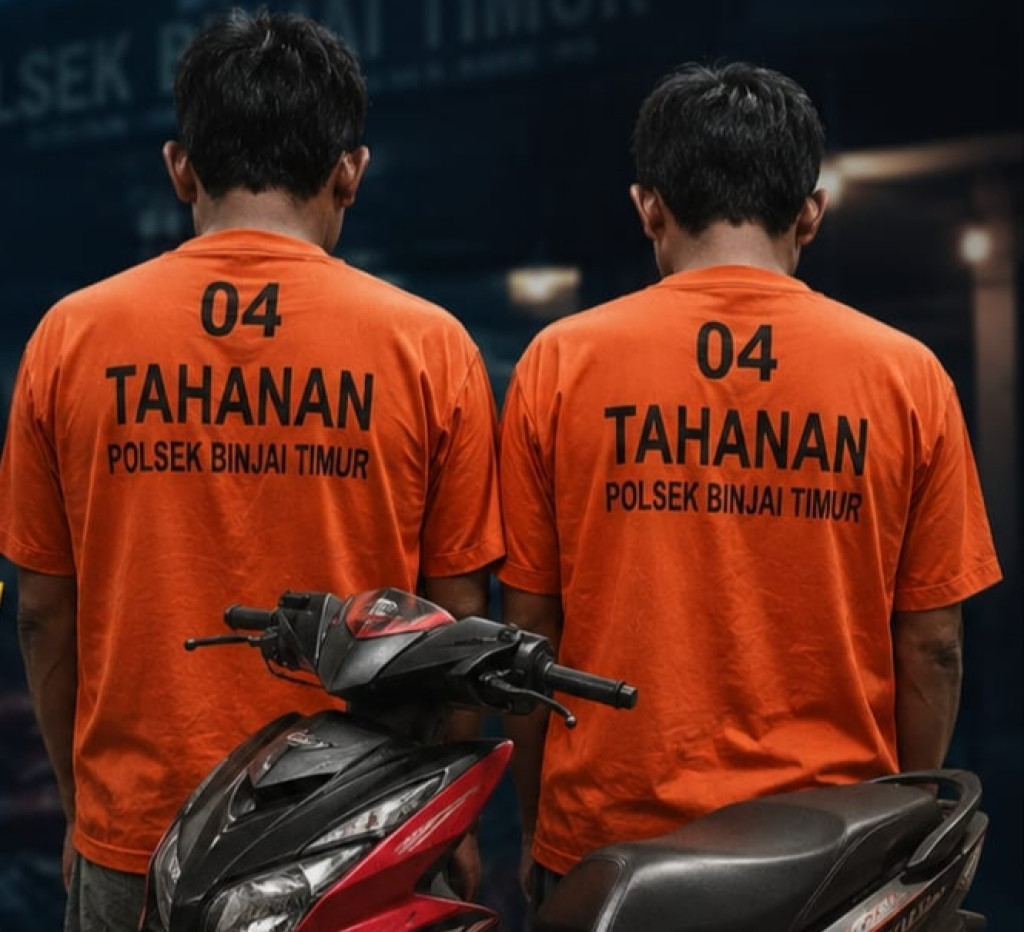 Dua Pelaku Curanmor Ditangkap Polsek Binjai Timur Tanpa Perlawanan
