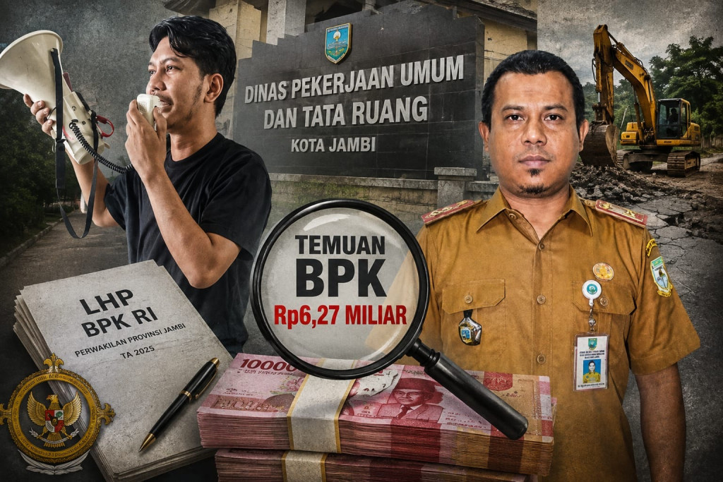 Dua Temuan Besar BPK di Dinas PUTR Kota Jambi, Kelebihan Pembayaran Proyek Capai Rp6,27 Miliar