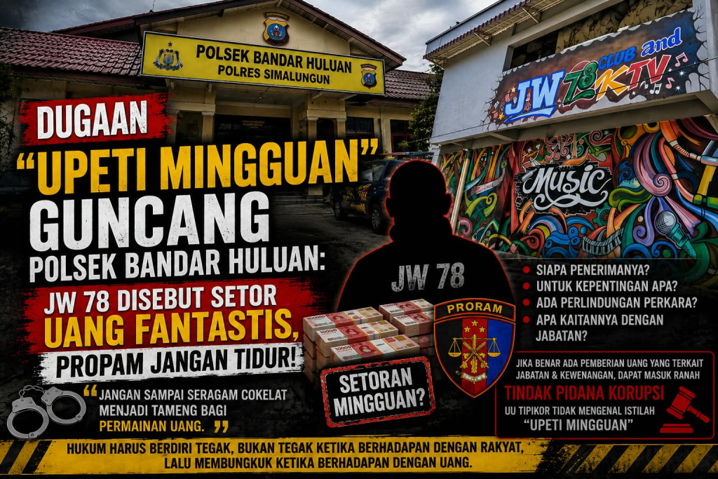 Dugaan Setoran Mingguan Guncang Polsek Bandar Huluan, Propam Diminta Turun Tangan