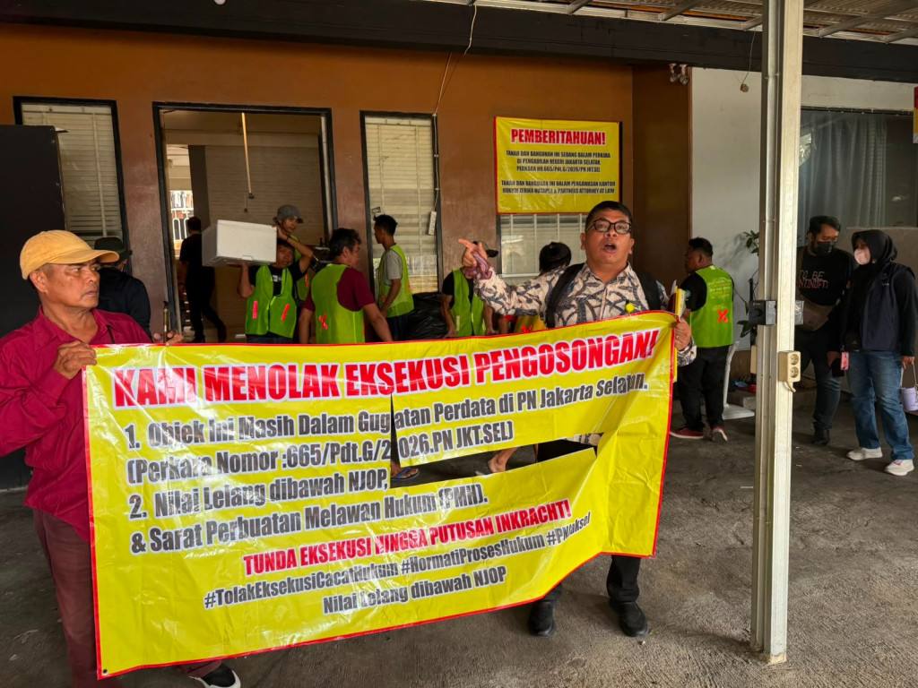 Eksekusi Pengosongan Tebet Barat Diwarnai Perlawanan, Debitur Soroti Gugatan yang Masih Berjalan