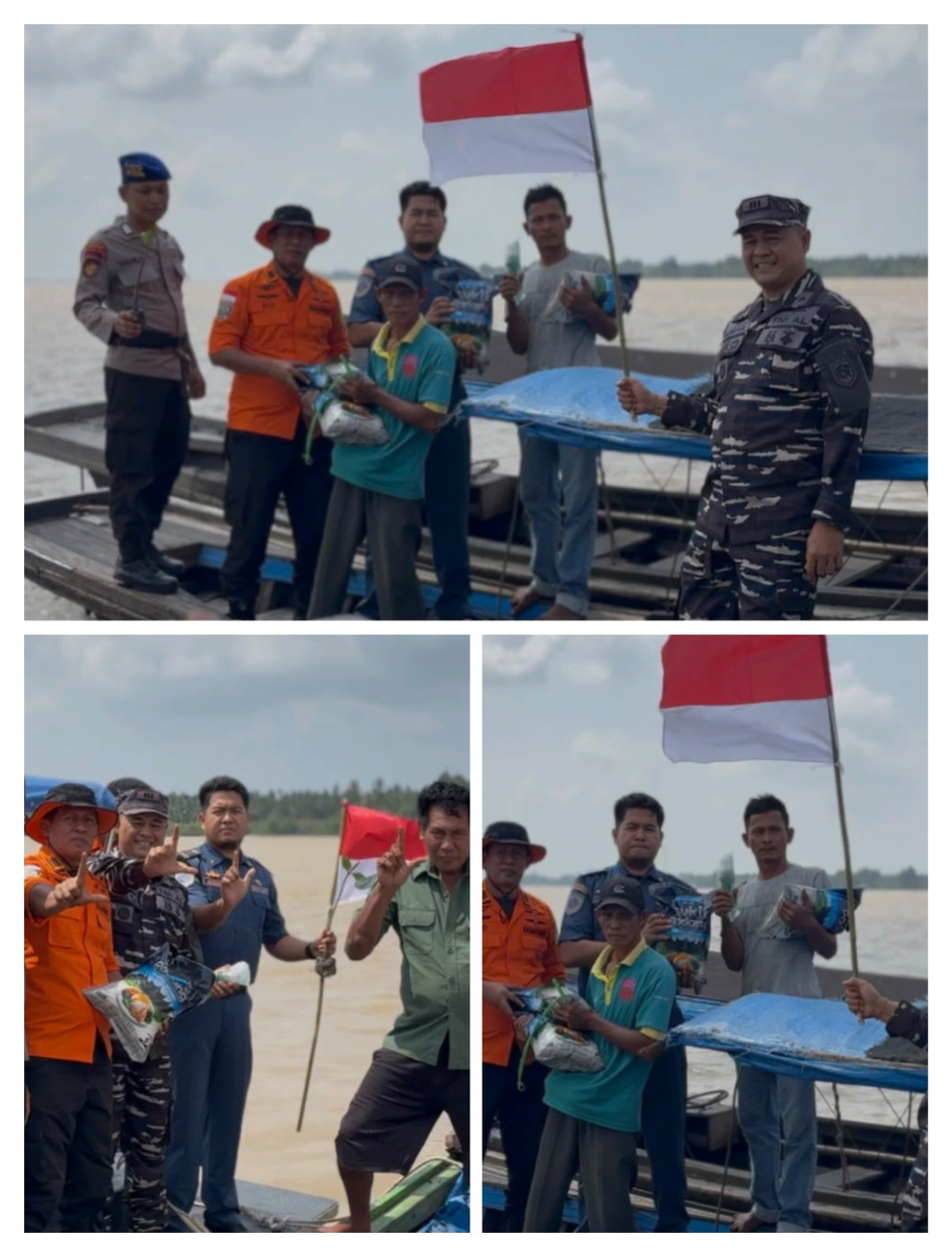 Ekspedisi Merah Putih Presisi, Satpolairud Polres Inhil Bersinergi Bersama Instansi Maritim TNI AL,KSOP, Basarnas