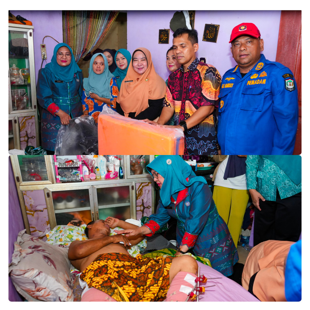 Ketua TP PKK Kota Binjai Hadiri Penyerahan Bantuan bagi Korban Pohon Tumbang
