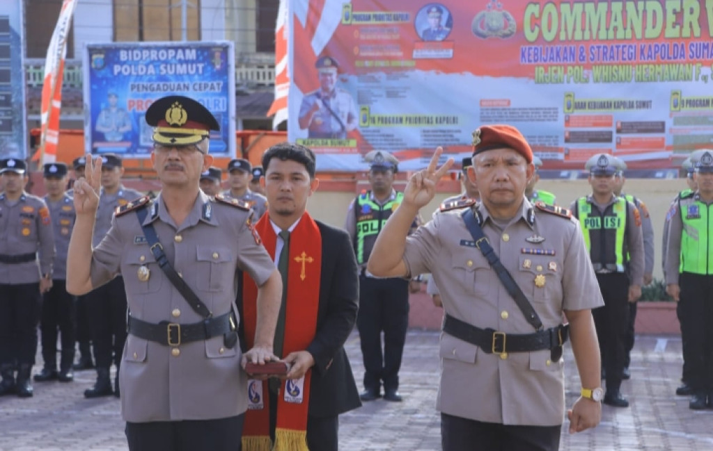 KOMPOL Manumpak Hatorangan Sitorus Wakapolres Samosir Yang Baru dan IPTU Boy Alexander Hutasoit Kasat Resnarkoba Yang Baru