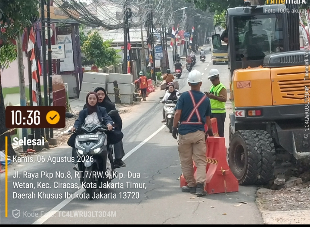 Pembangunan Saluran di Jalan Raya PKP Jakarta Timur Dimulai, Pengendara Diimbau Ikuti Rekayasa Lalu Lintas