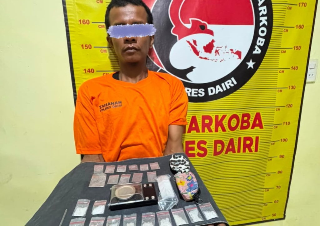 Sat Narkoba Polres Dairi Ringkus Terduga Pengedar Sabu di Huta Rakyat, Sabu Disimpan di Kaos Kaki