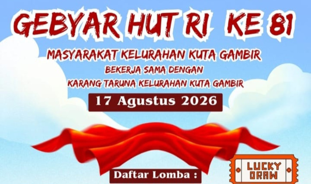 Semarakkan Gebyar HUT RI ke-81, Kelurahan Kuta Gambir Berkolaborasi dengan Karang taruna
