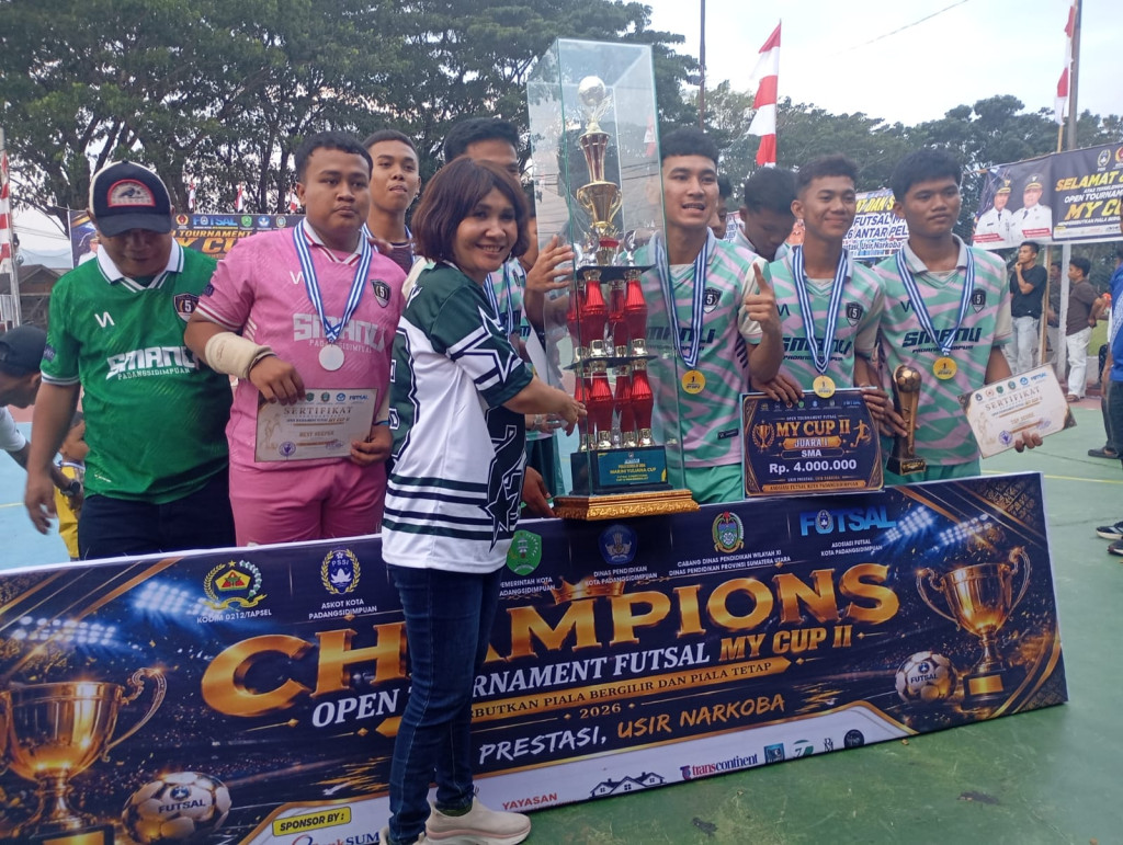 SMA 5 Padangsidimpuan Juara MY CUP II, Turnamen Futsal Pelajar Ditutup Meriah