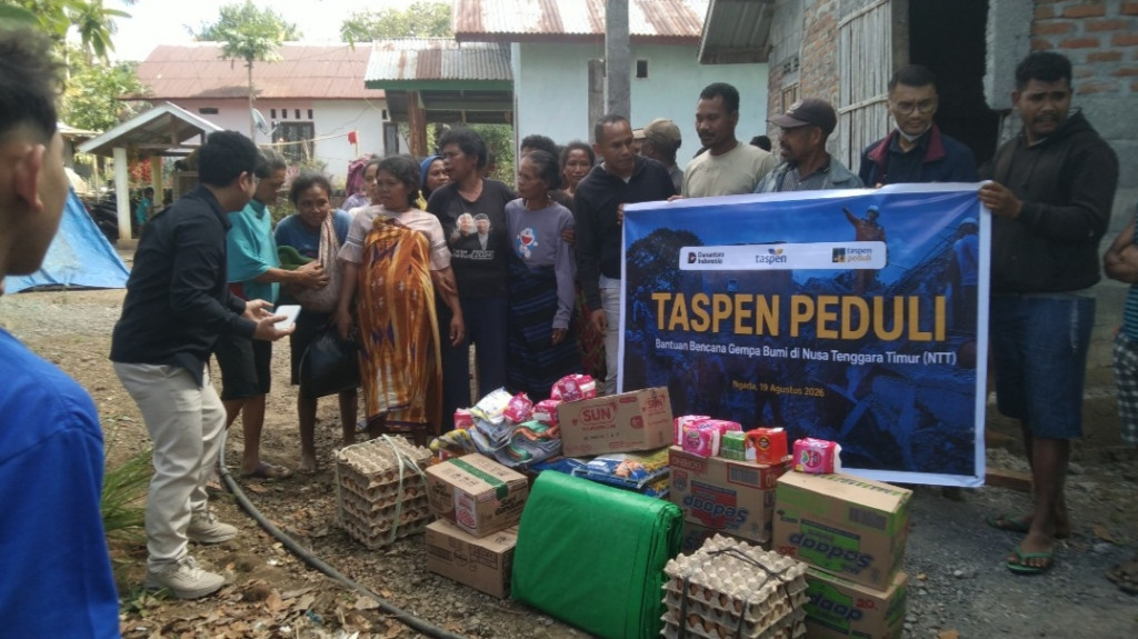 TASPEN Peduli Tembus Lokasi Gempa Ngada, Bantuan Diantar Langsung ke Warga Terdampak