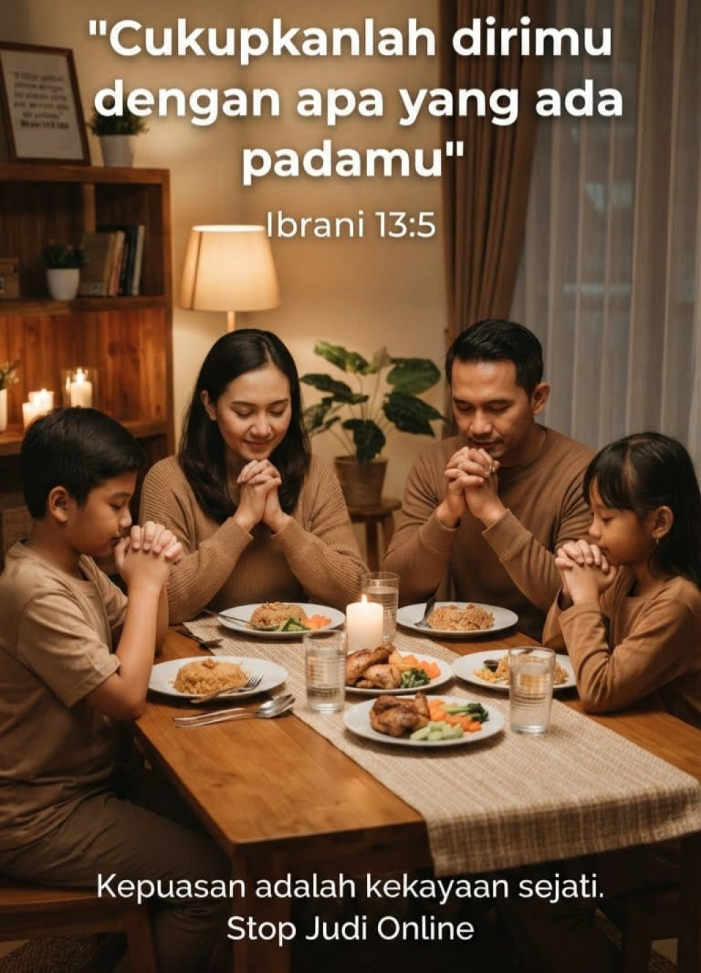Tolak Judi Online, Ajak Hidup Bijak dan Bersyukur Sesuai Firman Tuhan