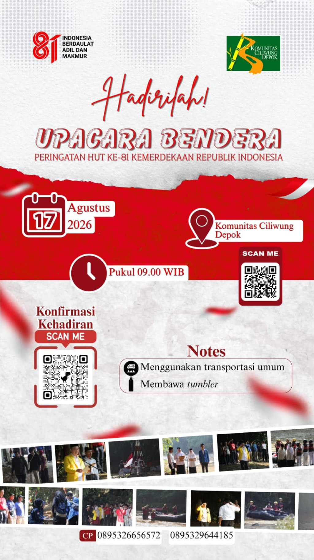 Upacara 17 Agustus di Cadas Ciliwung Depok Angkat Isu Krisis Ekologi Sungai