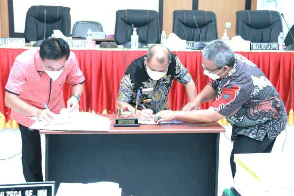 Capai Kesepakatan, Pemko Gunungsitoli dan DPRD Menandatangani KUA-PPAS PAPBD TA 2021
