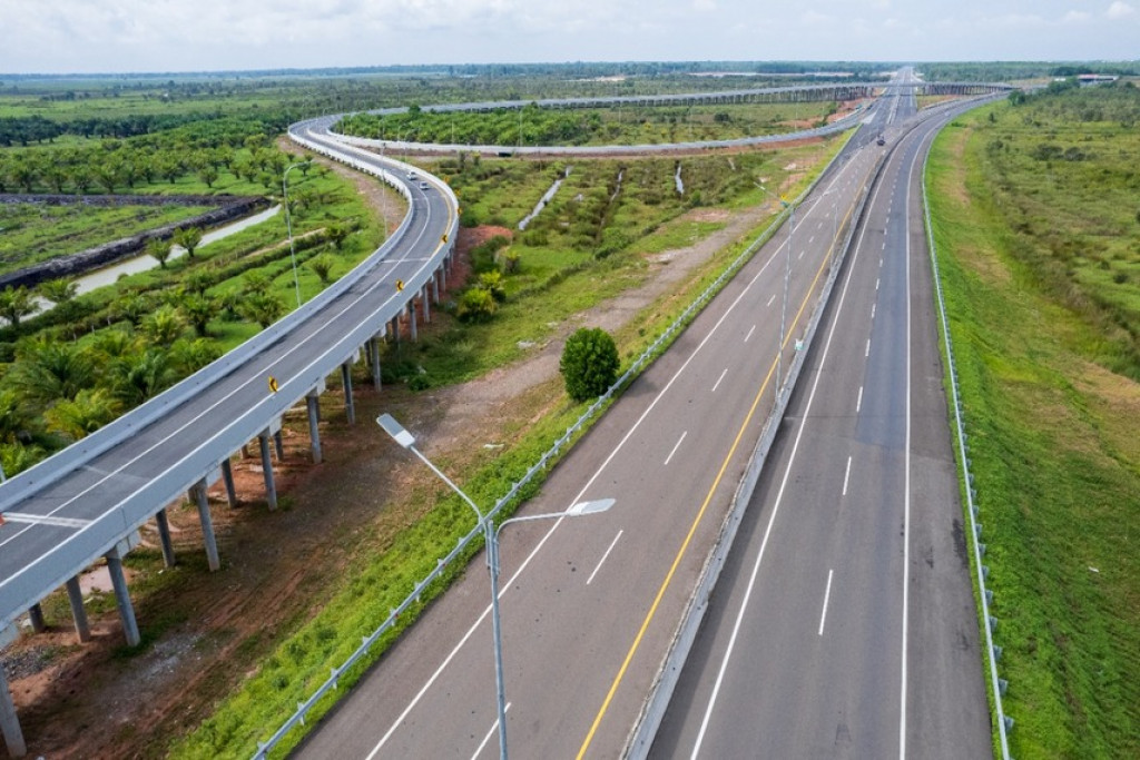 Proyek Pengerjaan Jalan Tol Simpang Indralaya-Prabumulih Capai 77,35%