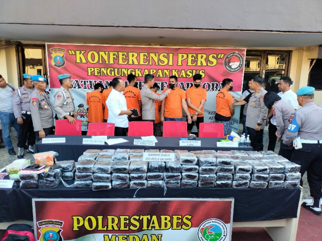 Polrestabes Medan Ungkap 56 Kasus Narkoba Sepanjang Bulan September 2023