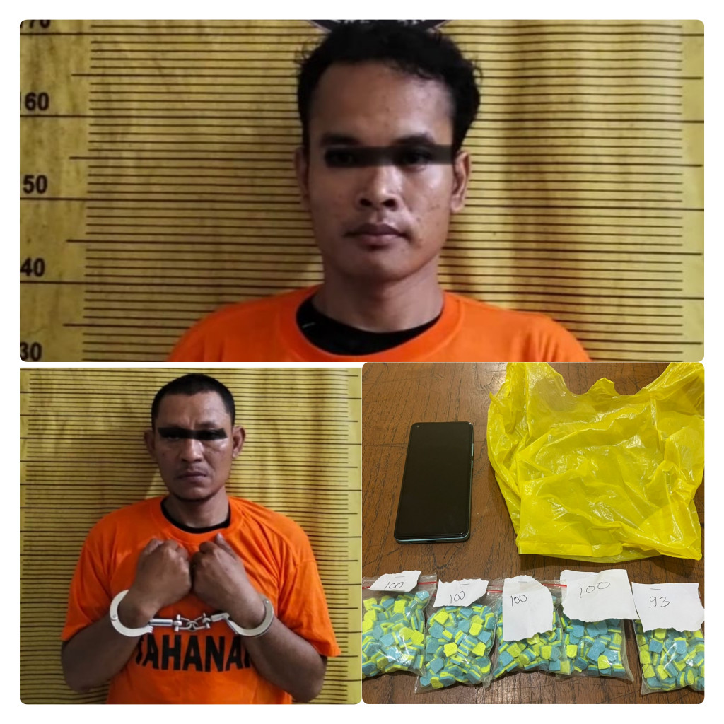 Dua warga Medan ditangkap,Tawarkan Pil Ekstasi kepada Petugas Satresnarkoba Polres Binjai