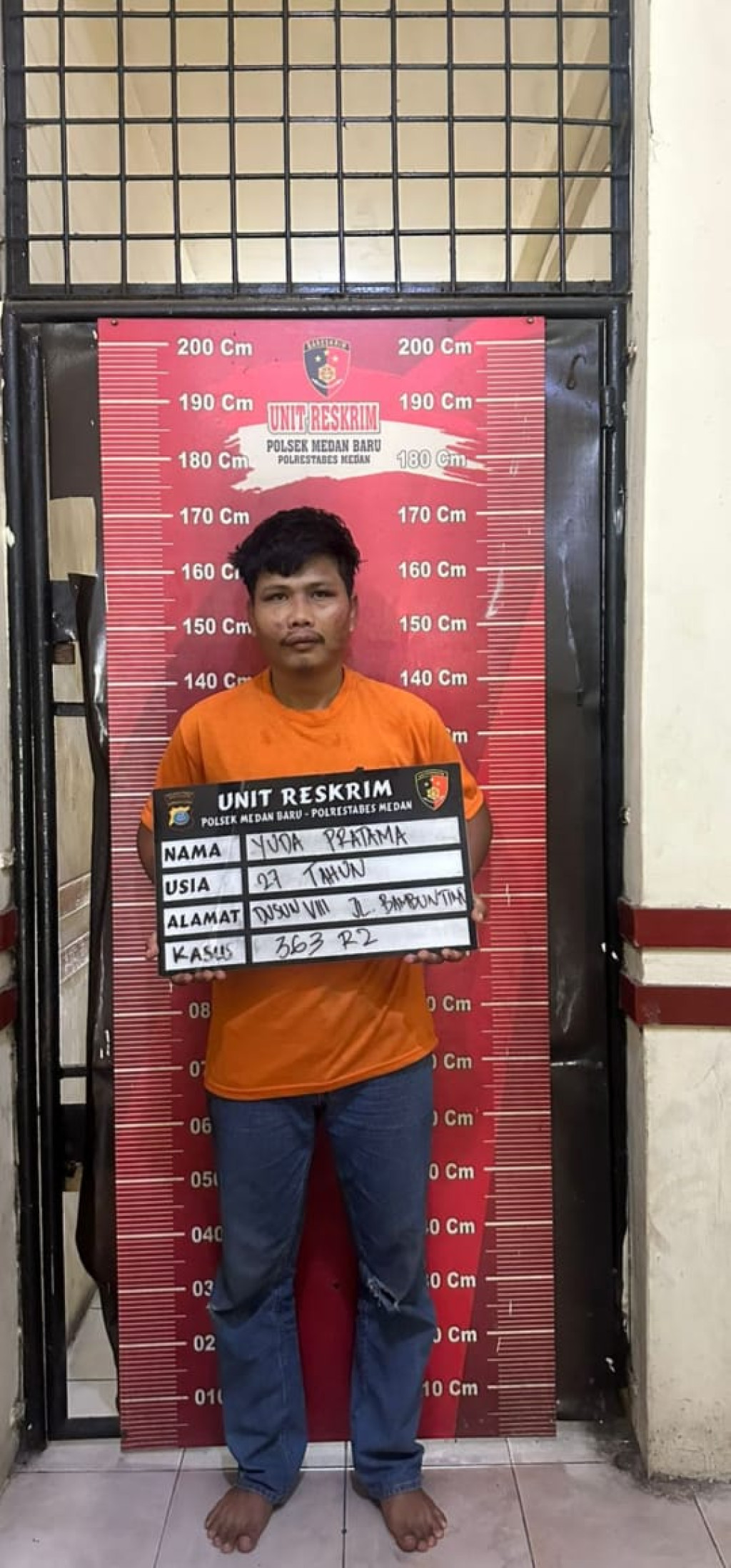 Seorang Residivis Spesialis Curanmor yang Beraksi di Kampus USU Berhasil Ditangkap Polsek Medan Baru